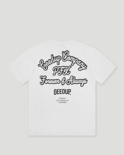 "Geedup Company T-Shirt White/Navy"