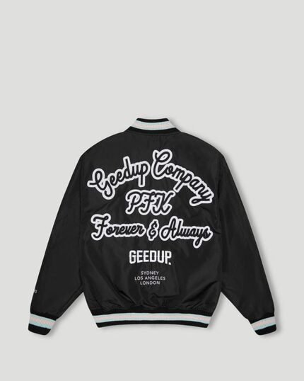 Geedup Company Varsity Jacket Black/Teal
